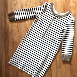 Maje dress with stripes and gold details, size XS